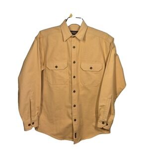Woolrich Shirt Mens 48 Chest Gold‎ John Rich And Bros Heavy Flannel Shacket